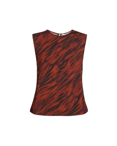 Proenza Schouler White Label Megan Sleeveless Printed Twill Top | Thumbnail 1 Proenza Schouler White Label Megan Sleeveless Printed Twill Top | Thumbnail 1