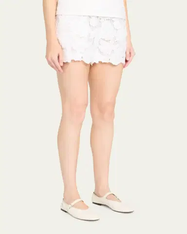 L'AGENCE Laina Eyelet Mini Shorts | Thumbnail 4 L'AGENCE Laina Eyelet Mini Shorts | Thumbnail 4