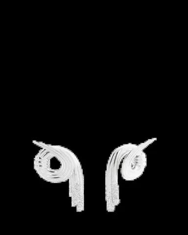 TABAYER 18K White Gold Diamond Coiled Earrings | Thumbnail 2 TABAYER 18K White Gold Diamond Coiled Earrings | Thumbnail 2