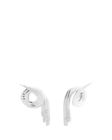 TABAYER 18K White Gold Diamond Coiled Earrings | Thumbnail 1 TABAYER 18K White Gold Diamond Coiled Earrings | Thumbnail 1