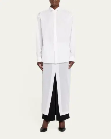 The Row Edrisca Check Cotton Poplin Button-Down Shirt | Thumbnail 2 The Row Edrisca Check Cotton Poplin Button-Down Shirt | Thumbnail 2