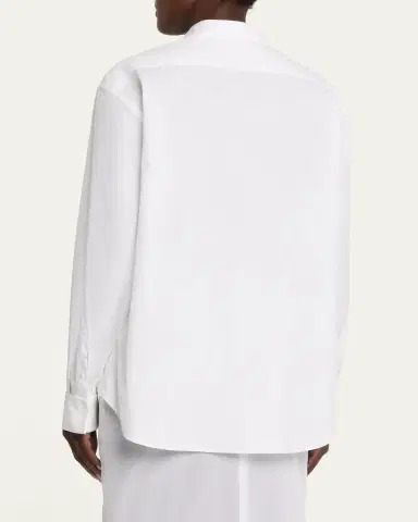 The Row Edrisca Check Cotton Poplin Button-Down Shirt | Thumbnail 3 The Row Edrisca Check Cotton Poplin Button-Down Shirt | Thumbnail 3
