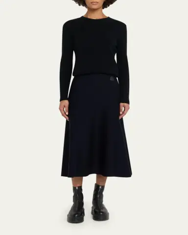 Moncler Wool Knit Midi Skirt | Thumbnail 2 Moncler Wool Knit Midi Skirt | Thumbnail 2