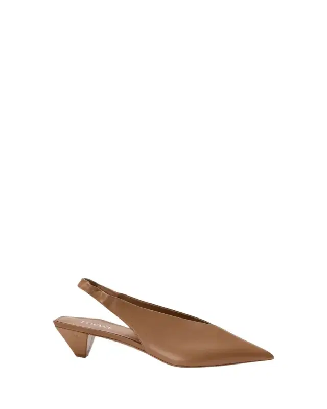 4mm Origami Cubic Leather Slingback Pumps 4mm Origami Cubic Leather Slingback Pumps
