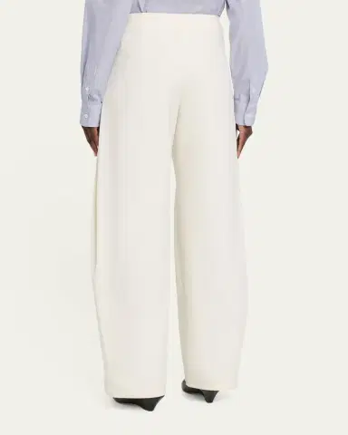 The Row Galileo Pleated Cotton-Silk Barrel-Leg Pants | Thumbnail 8 The Row Galileo Pleated Cotton-Silk Barrel-Leg Pants | Thumbnail 8