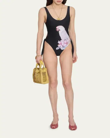 Chloé Summer Banana Small Raffia Tote Bag | Thumbnail 2 Chloé Summer Banana Small Raffia Tote Bag | Thumbnail 2