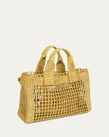 Chloé Summer Banana Small Raffia Tote Bag | Thumbnail 3 Chloé Summer Banana Small Raffia Tote Bag | Thumbnail 3