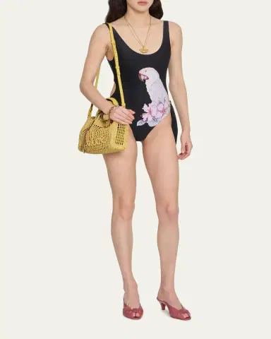 Chloé Summer Banana Small Raffia Tote Bag | Thumbnail 5 Chloé Summer Banana Small Raffia Tote Bag | Thumbnail 5