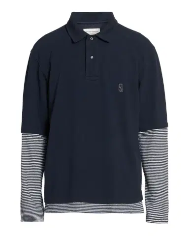 OFFICINE GÉNÉRALE Men's Percy Layered Cotton Polo Shirt | Thumbnail 1 OFFICINE GÉNÉRALE Men's Percy Layered Cotton Polo Shirt | Thumbnail 1