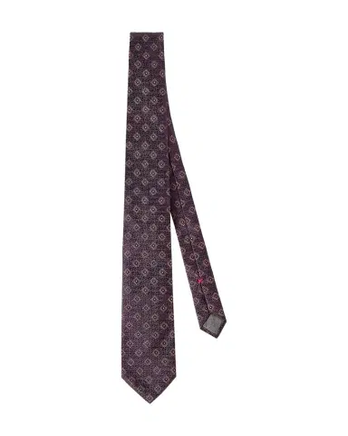 Brunello Cucinelli Men's Chevron Medallion Jacquard Silk Tie | Thumbnail 1 Brunello Cucinelli Men's Chevron Medallion Jacquard Silk Tie | Thumbnail 1