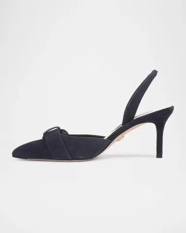 Veronica Beard 70mm Lenora Suede Slingback Pumps | Thumbnail 5 Veronica Beard 70mm Lenora Suede Slingback Pumps | Thumbnail 5