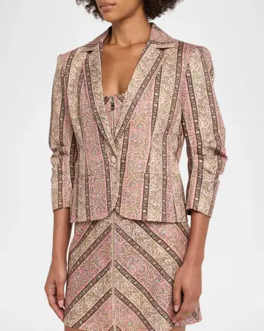 Cinq à Sept Pepper Paisley Single-Breasted Blazer | Thumbnail 4 Cinq à Sept Pepper Paisley Single-Breasted Blazer | Thumbnail 4