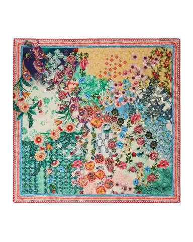 Johnny Was Floral-Print Silk Square Scarf | Thumbnail 1 Johnny Was Floral-Print Silk Square Scarf | Thumbnail 1