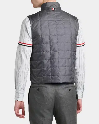 Thom Browne Men's Lightweight 4-Bar Quilted Ripstop Liner Vest | Thumbnail 3 Thom Browne Men's Lightweight 4-Bar Quilted Ripstop Liner Vest | Thumbnail 3