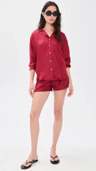 Comme Si Drawstring horts Deep Red | Thumbnail 5 Comme Si Drawstring horts Deep Red | Thumbnail 5