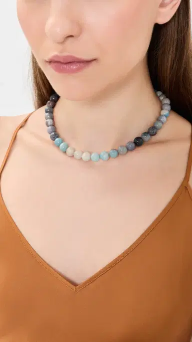 Shashi Ombré Gemstone Necklace Ombre One Size | Thumbnail 3 Shashi Ombré Gemstone Necklace Ombre One Size | Thumbnail 3