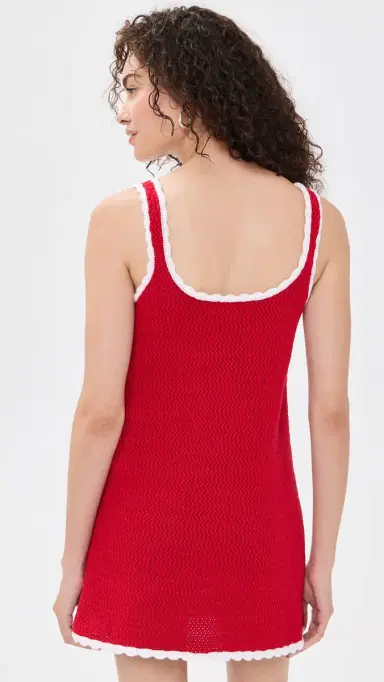 SEROYA Brianna Crochet Dress Derby Red/Eggshell | Thumbnail 3 SEROYA Brianna Crochet Dress Derby Red/Eggshell | Thumbnail 3