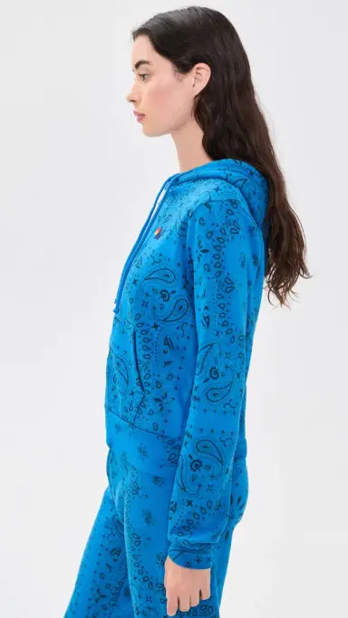 Aviator Nation Bandana Zip Hoodie Adventure Blue | Thumbnail 4 Aviator Nation Bandana Zip Hoodie Adventure Blue | Thumbnail 4