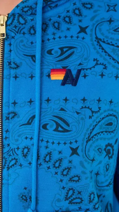 Aviator Nation Bandana Zip Hoodie Adventure Blue | Thumbnail 6 Aviator Nation Bandana Zip Hoodie Adventure Blue | Thumbnail 6