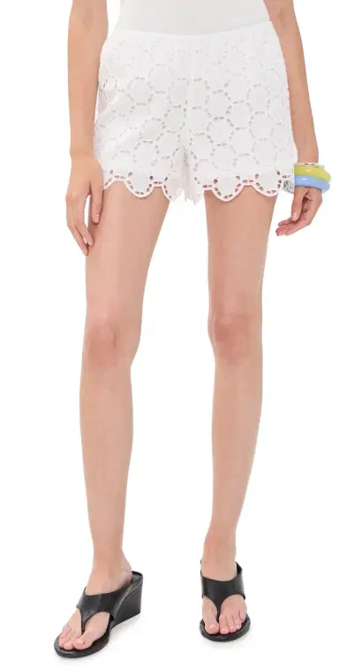 SIMONMILLER Isa Eyelet Shorts acadamia | Thumbnail 1 SIMONMILLER Isa Eyelet Shorts acadamia | Thumbnail 1