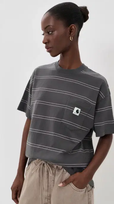 Carhartt WIP Short Sleeve Bert Pocket T-Shirt Bert tripe/Graphite | Thumbnail 2 Carhartt WIP Short Sleeve Bert Pocket T-Shirt Bert tripe/Graphite | Thumbnail 2