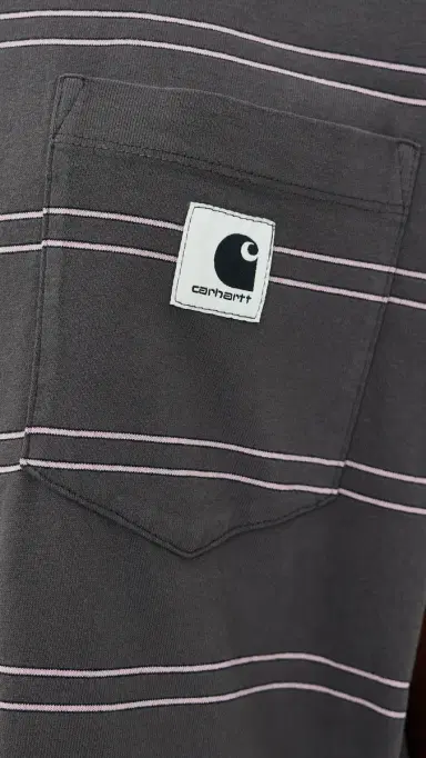 Carhartt WIP Short Sleeve Bert Pocket T-Shirt Bert tripe/Graphite | Thumbnail 6 Carhartt WIP Short Sleeve Bert Pocket T-Shirt Bert tripe/Graphite | Thumbnail 6