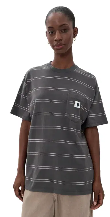 Carhartt WIP Short Sleeve Bert Pocket T-Shirt Bert tripe/Graphite | Thumbnail 1 Carhartt WIP Short Sleeve Bert Pocket T-Shirt Bert tripe/Graphite | Thumbnail 1