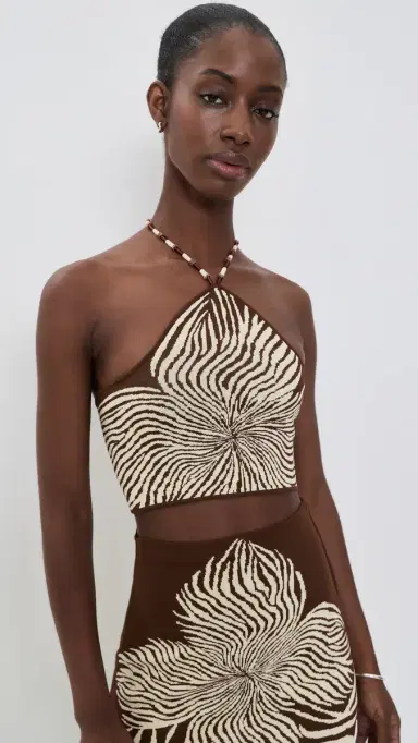 Alexis Gala Top Brown Blossom | Thumbnail 2 Alexis Gala Top Brown Blossom | Thumbnail 2