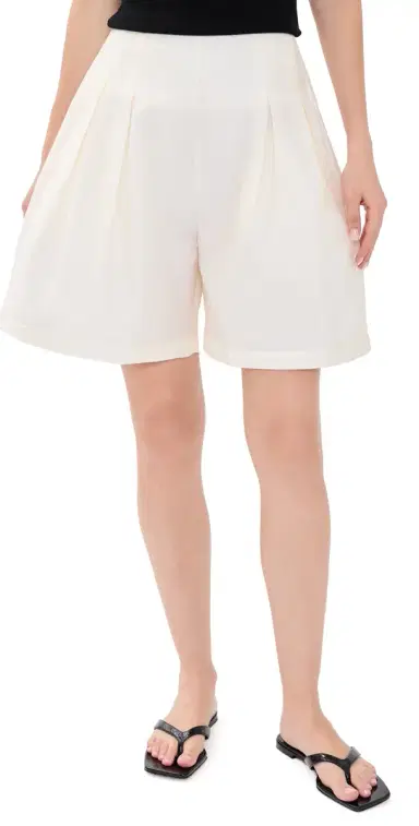 CHAN LUU Techno Taffeta Long Shorts Pearl 4 | Thumbnail 1 CHAN LUU Techno Taffeta Long Shorts Pearl 4 | Thumbnail 1
