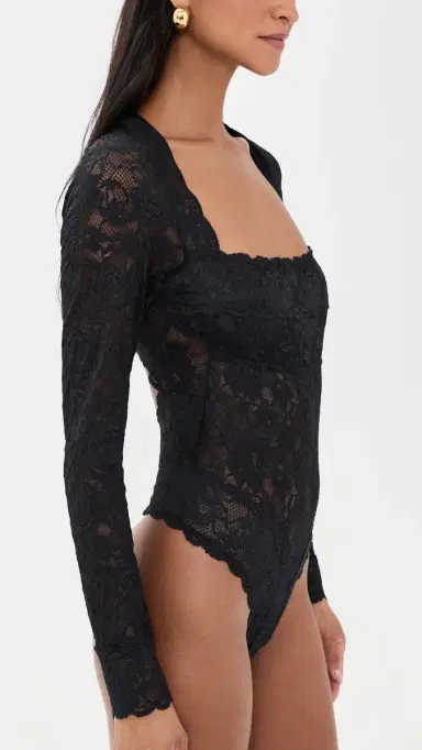 Cosabella Long Sleeve ace Teddy Thong Bodysuit Black | Thumbnail 4 Cosabella Long Sleeve ace Teddy Thong Bodysuit Black | Thumbnail 4