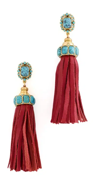 Elizabeth Cole Ponsie Earrings Red Turquoise One Size | Thumbnail 1 Elizabeth Cole Ponsie Earrings Red Turquoise One Size | Thumbnail 1