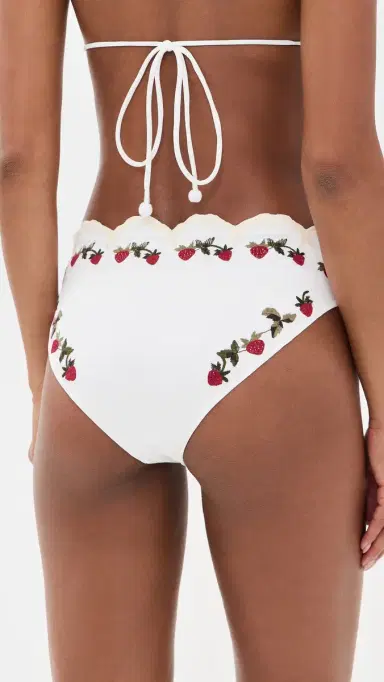 Sea Bindi Strawberry Scallop Bikini Bottoms Cream | Thumbnail 3 Sea Bindi Strawberry Scallop Bikini Bottoms Cream | Thumbnail 3