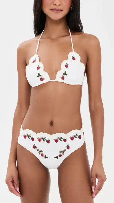 Sea Bindi Strawberry Scallop Bikini Bottoms Cream | Thumbnail 4 Sea Bindi Strawberry Scallop Bikini Bottoms Cream | Thumbnail 4