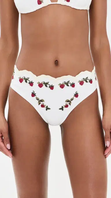 Sea Bindi Strawberry Scallop Bikini Bottoms Cream | Thumbnail 6 Sea Bindi Strawberry Scallop Bikini Bottoms Cream | Thumbnail 6