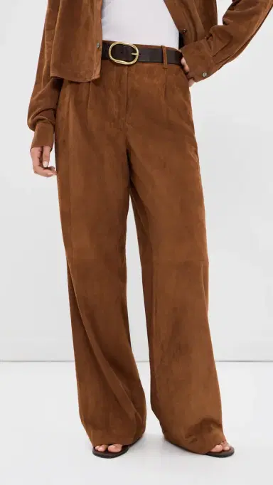 TWP Hudson St Pants In Featherweight Suede Cigar | Thumbnail 3 TWP Hudson St Pants In Featherweight Suede Cigar | Thumbnail 3
