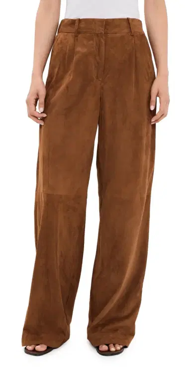 TWP Hudson St Pants In Featherweight Suede Cigar | Thumbnail 1 TWP Hudson St Pants In Featherweight Suede Cigar | Thumbnail 1
