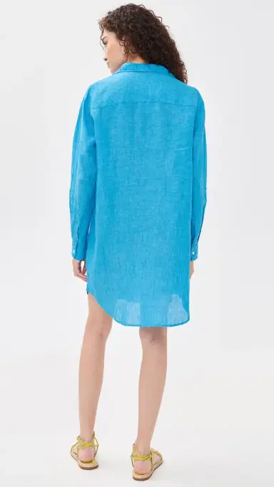Frank & Eileen Classic inen Shirtdress Turquoise inen | Thumbnail 3 Frank & Eileen Classic inen Shirtdress Turquoise inen | Thumbnail 3