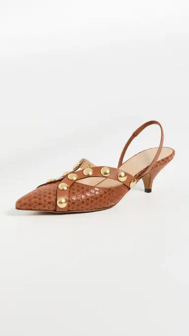 Ulla Johnson Vendome Studded Kitten Heels Nutmeg | Thumbnail 2 Ulla Johnson Vendome Studded Kitten Heels Nutmeg | Thumbnail 2