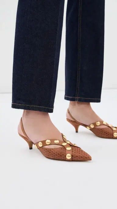 Ulla Johnson Vendome Studded Kitten Heels Nutmeg | Thumbnail 3 Ulla Johnson Vendome Studded Kitten Heels Nutmeg | Thumbnail 3