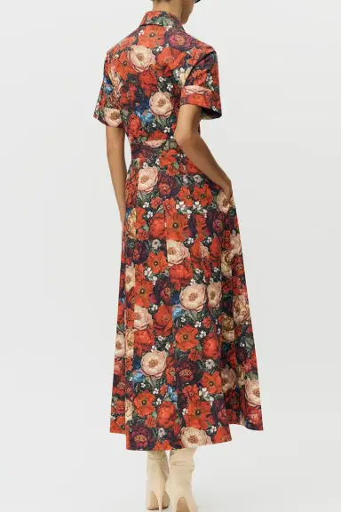 Adam Lippes Leighton Dress - Ruby Floral | Thumbnail 4 Adam Lippes Leighton Dress - Ruby Floral | Thumbnail 4