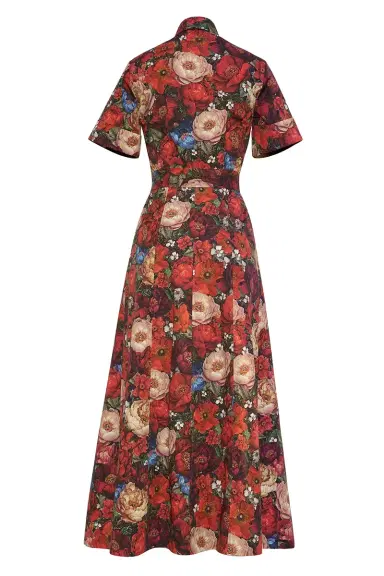 Adam Lippes Leighton Dress - Ruby Floral | Thumbnail 5 Adam Lippes Leighton Dress - Ruby Floral | Thumbnail 5