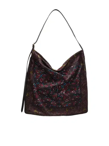 Dries Van Noten Printed Satin Shoulder Bag | Thumbnail 1 Dries Van Noten Printed Satin Shoulder Bag | Thumbnail 1