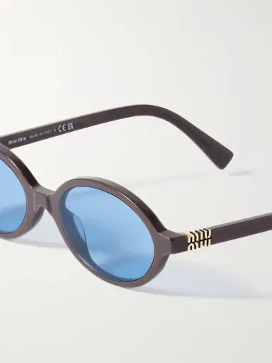 Miu Miu Eyewear Oval-frame Acetate Sunglasses | Thumbnail 4 Miu Miu Eyewear Oval-frame Acetate Sunglasses | Thumbnail 4