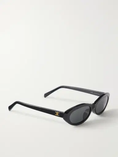 CELINE Eyewear Triomphe Mini Oval-frame Acetate Sunglasses | Thumbnail 3 CELINE Eyewear Triomphe Mini Oval-frame Acetate Sunglasses | Thumbnail 3