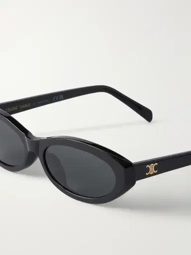 CELINE Eyewear Triomphe Mini Oval-frame Acetate Sunglasses | Thumbnail 4 CELINE Eyewear Triomphe Mini Oval-frame Acetate Sunglasses | Thumbnail 4
