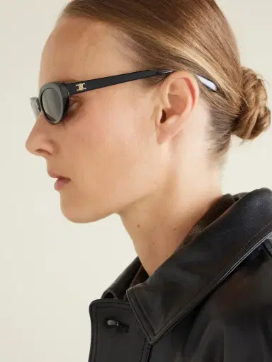 CELINE Eyewear Triomphe Mini Oval-frame Acetate Sunglasses | Thumbnail 5 CELINE Eyewear Triomphe Mini Oval-frame Acetate Sunglasses | Thumbnail 5