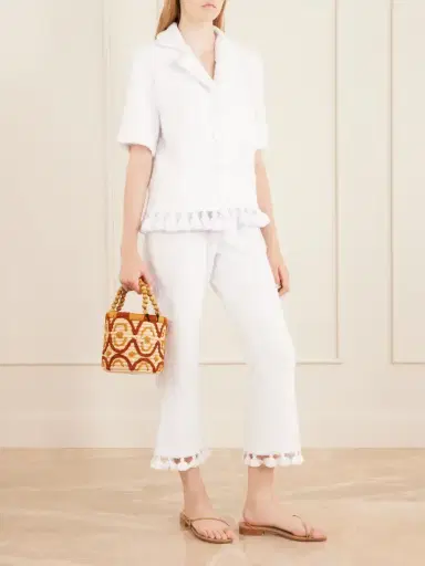 Cap d’Antibes Morgane Cotton-terry Straight-leg Pants | Thumbnail 2 Cap d’Antibes Morgane Cotton-terry Straight-leg Pants | Thumbnail 2