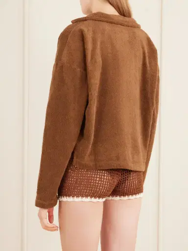 Terry Puesto Estate Cropped Organic Cotton-terry Sweatshirt | Thumbnail 4 Terry Puesto Estate Cropped Organic Cotton-terry Sweatshirt | Thumbnail 4