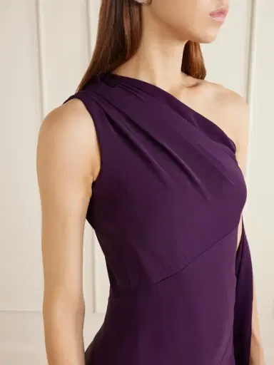 Marmar Halim One-shoulder Satin Gown | Thumbnail 4 Marmar Halim One-shoulder Satin Gown | Thumbnail 4
