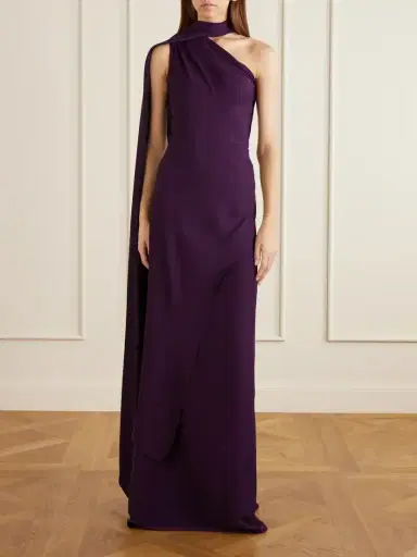 Marmar Halim One-shoulder Satin Gown | Thumbnail 5 Marmar Halim One-shoulder Satin Gown | Thumbnail 5